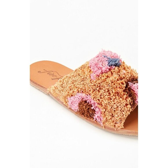 NWOT Free People Yuma woven "shag" peep toe sandal mules, 37 - Picture 7 of 15